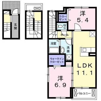 間取図 カルム・ベル・メゾン福知山