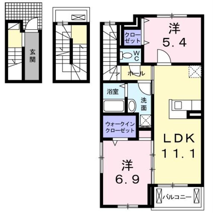 間取図 カルム・ベル・メゾン福知山