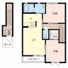 ハピネス石原 2LDKの間取り