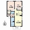 パール篠Ａ 2LDKの間取り