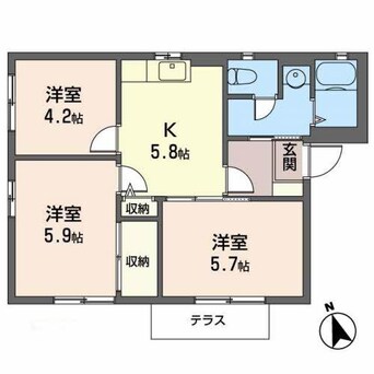 間取図 宝ハイツ8