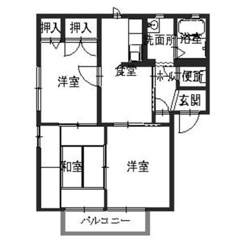 間取図 コリーヌ南B