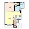 プルニエール 1LDKの間取り