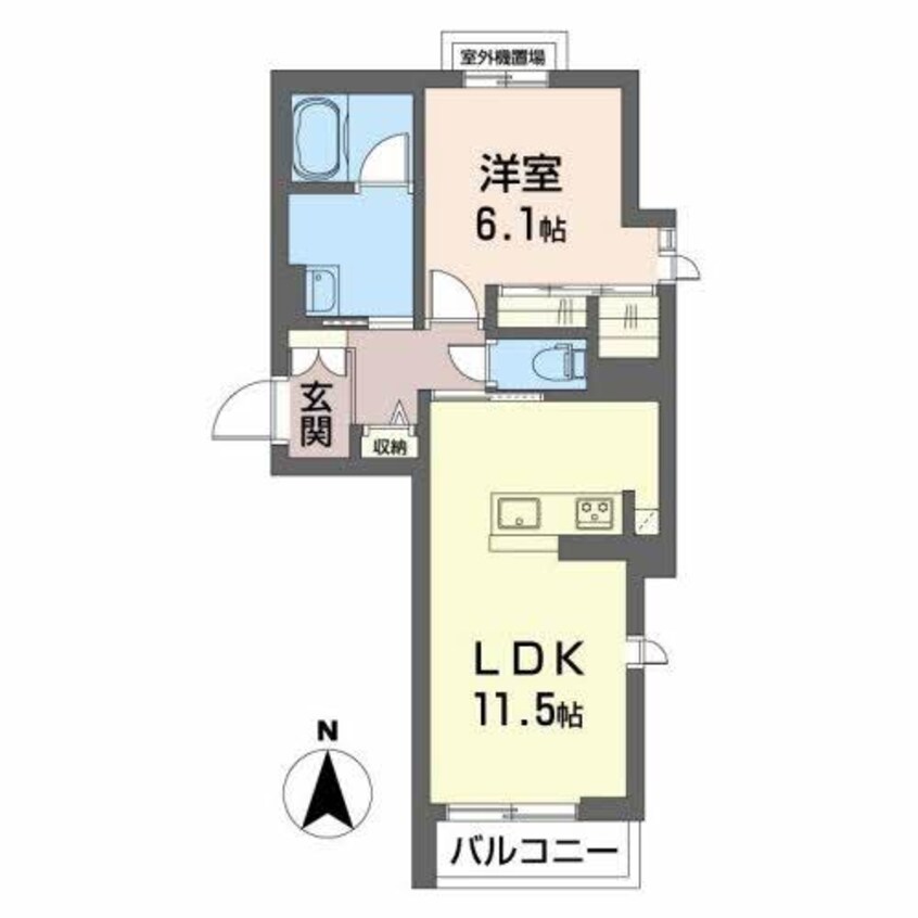 間取図 山陰本線<嵯峨野線>/福知山駅 徒歩17分 2階 築2年