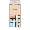 グリーンヒルズ朝暉５番館 1Kの間取り