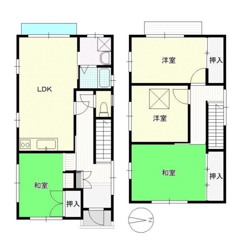 間取図 内記3丁目貸家