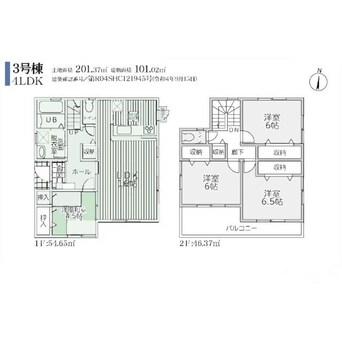 間取図 マイホームネクスト石原　３号棟