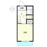 パセオ石原B 1Kの間取り