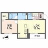 シャーメゾン草木 1LDKの間取り