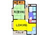 ロイヤルマンション 1LDKの間取り