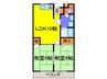 ハイツパディーサイド 2LDKの間取り