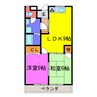 ハイツパディーサイド 2LDKの間取り