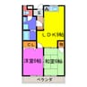 ハイツパディーサイド 2LDKの間取り