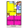 ハイツパディーサイド 2LDKの間取り