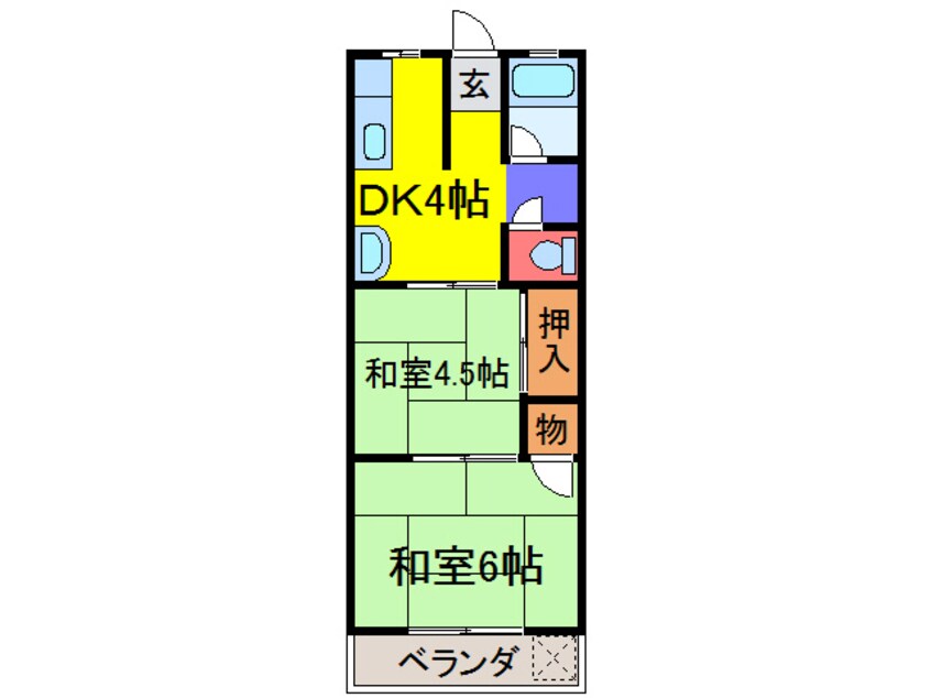 間取図 ヒラタコーポ