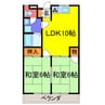 マインハイツ 2LDKの間取り