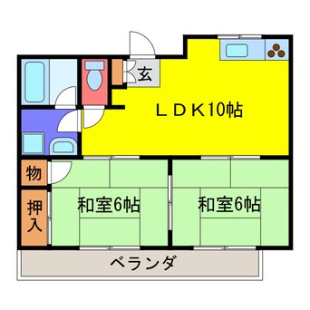 間取図 ハイツやまびこ