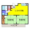 ハイツやまびこ 2LDKの間取り