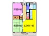 春名マンション 2LDKの間取り