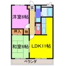 春名マンション 2LDKの間取り