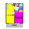 みうらハイツ 1LDKの間取り