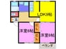 フォレストコート 2LDKの間取り