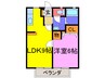 フォレスト中 1LDKの間取り