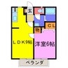 フォレスト中 1LDKの間取り