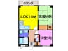 ハイツゆめさき 2LDKの間取り