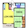 ダイヤモンドパレス 2LDKの間取り