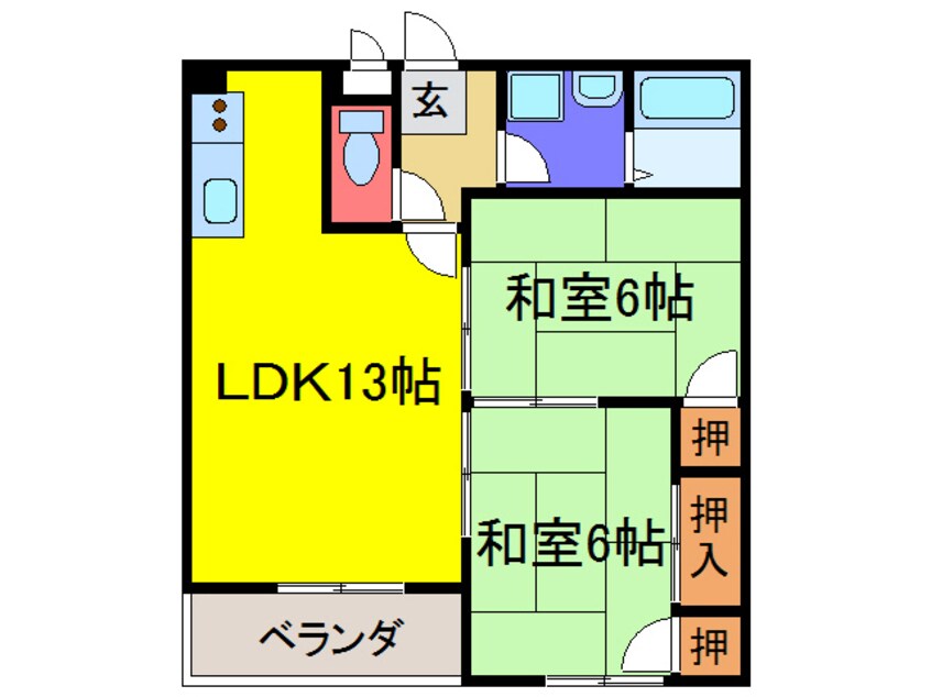 間取図 ダイヤモンドパレス