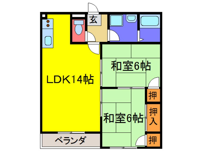 間取図 ダイヤモンドパレス