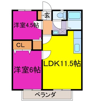 間取図 ハイツ芝花
