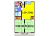 ハイツ船元 2LDKの間取り