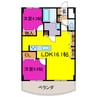 グランディール 2LDKの間取り
