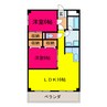 居垣マンション 2LDKの間取り