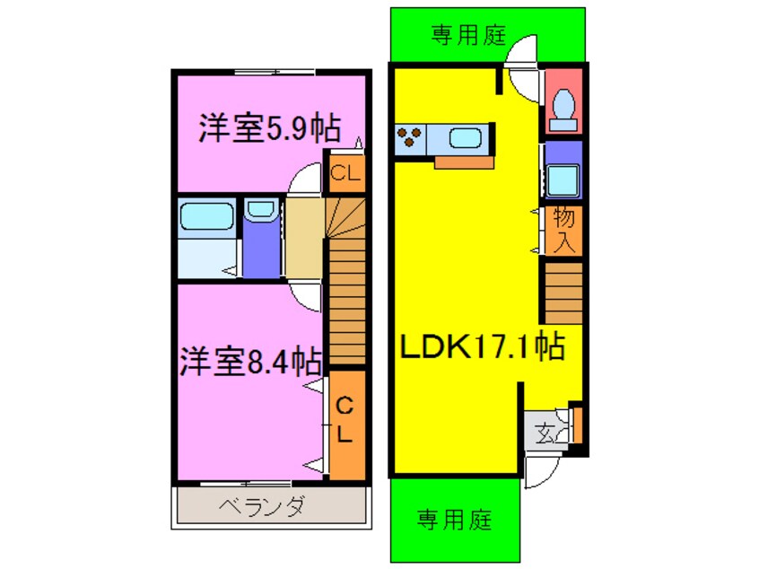 間取図 コンフォート鶴木Ⅰ