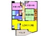 リバービュー山崎 3LDKの間取り