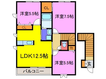 間取図 シャーメゾン加生
