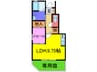 メゾンファブリット 1LDKの間取り