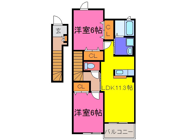間取り図 メリディオ　ミキ