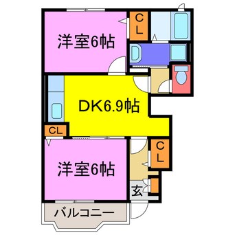 間取図 サンファミリアＣ