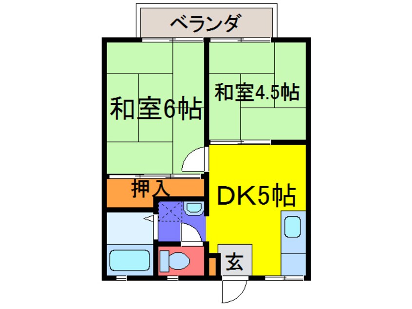 間取図 六麓荘