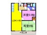 日新パールハイツ 2LDKの間取り