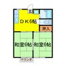 さつきハイツ 2DKの間取り