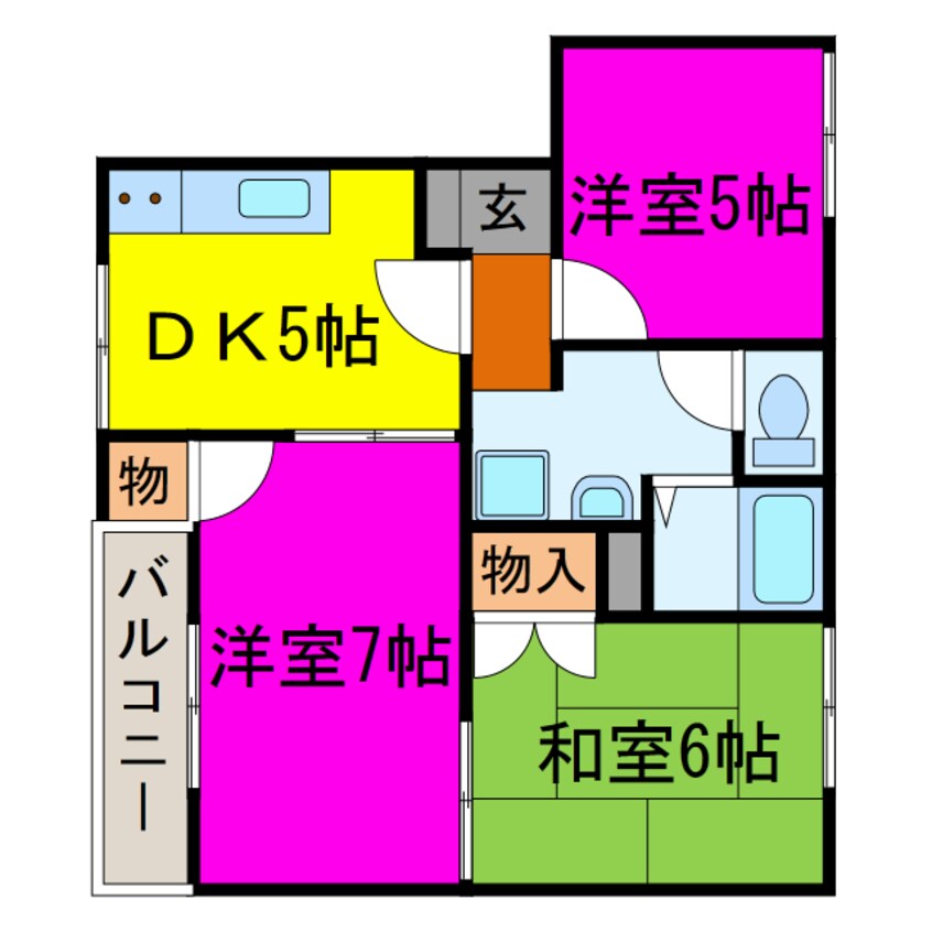 間取図 ディアス新宮