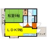 あじさいマンション 1LDKの間取り