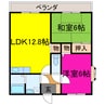 森本ハイツ 2LDKの間取り
