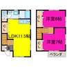 スプリングヒルズ 2LDKの間取り