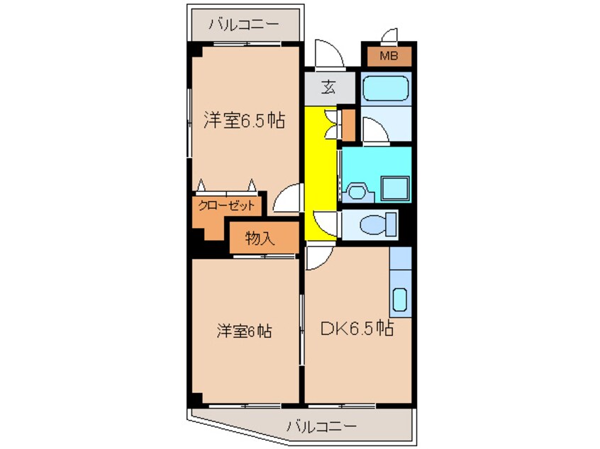 間取図 サンセール谷上